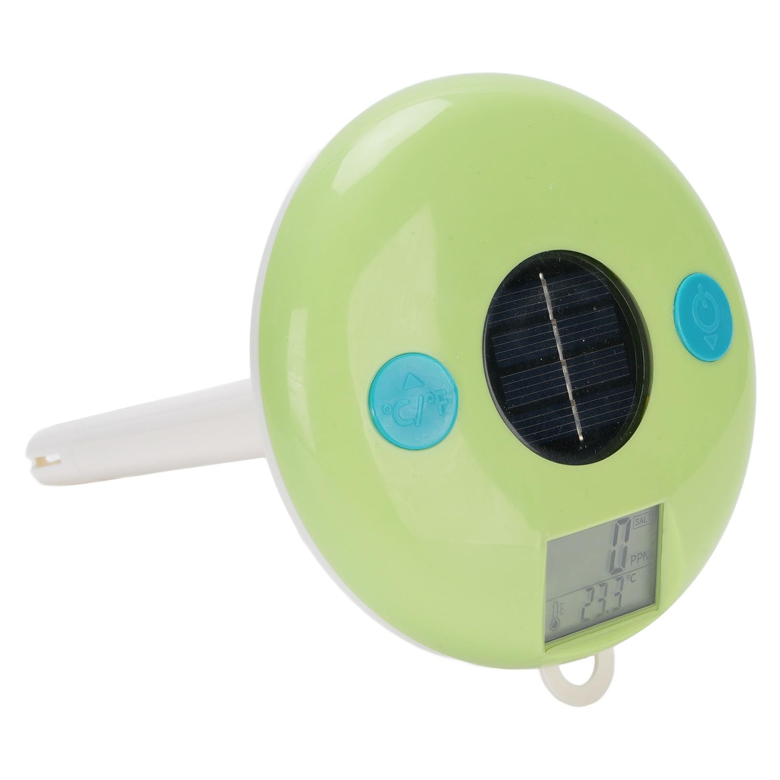 Pyhodi Termometro da 2 su 1 Piscina Solare, Tester di qualità dell'Acqua di salinità Digitale Facile da Lettura Galleggiante per Piscine Vasca Idromassaggio, Termometri per Kit di Test