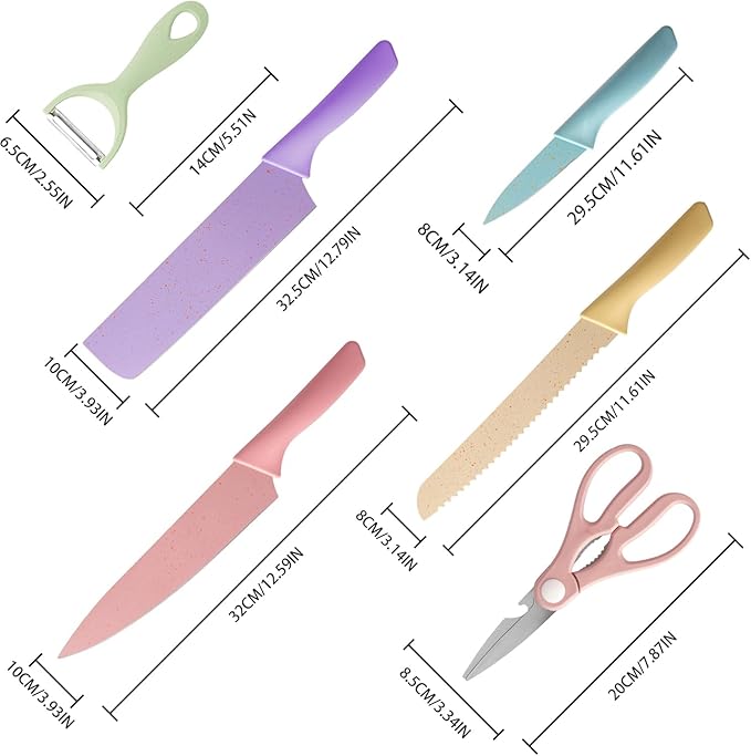 Set Cuchillos Cocina 6 Piezas Acero Inoxidable miniatura 3