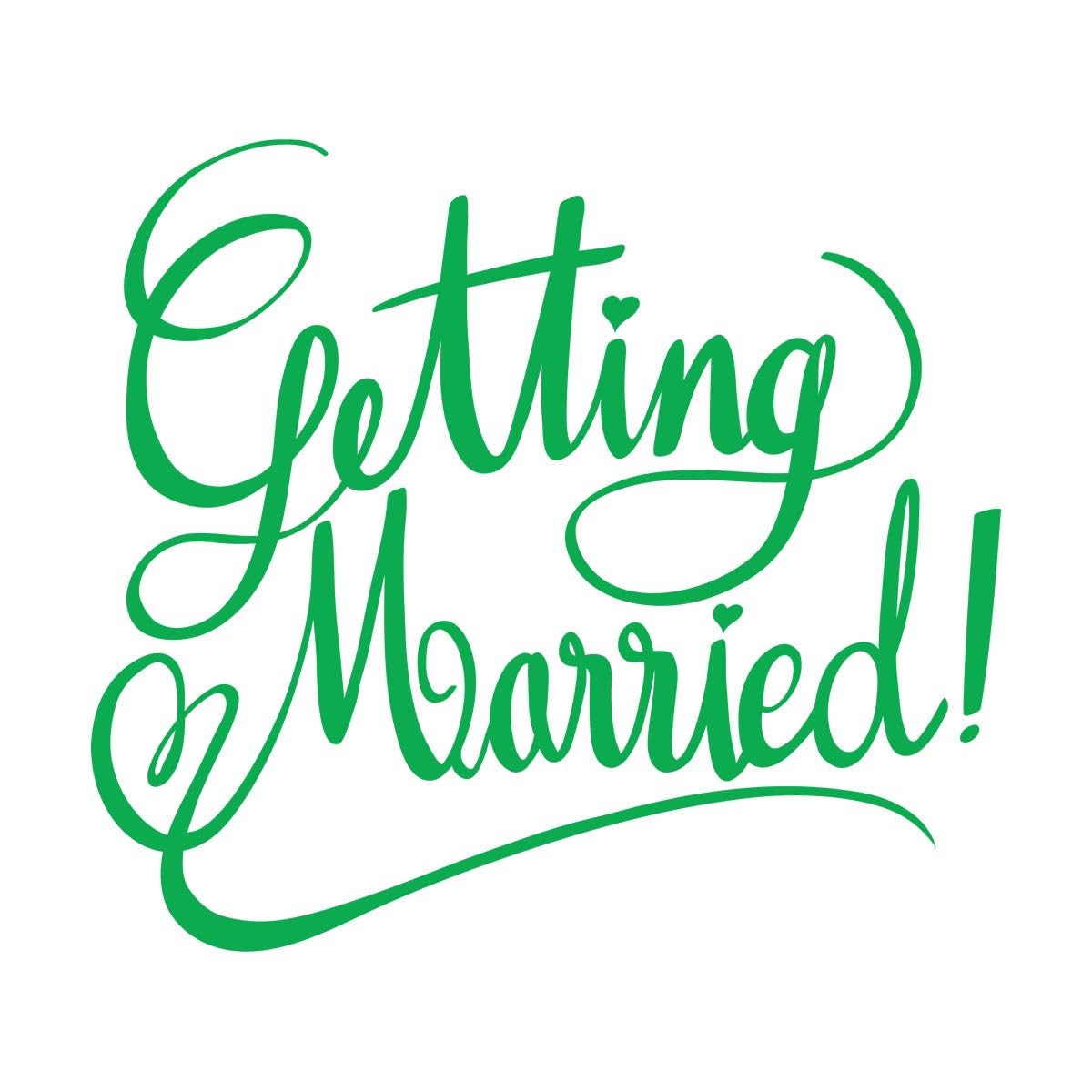 Fine Carving Stickers Word Expressions for Getting Married 68x76.1cm Personalized Customization Green