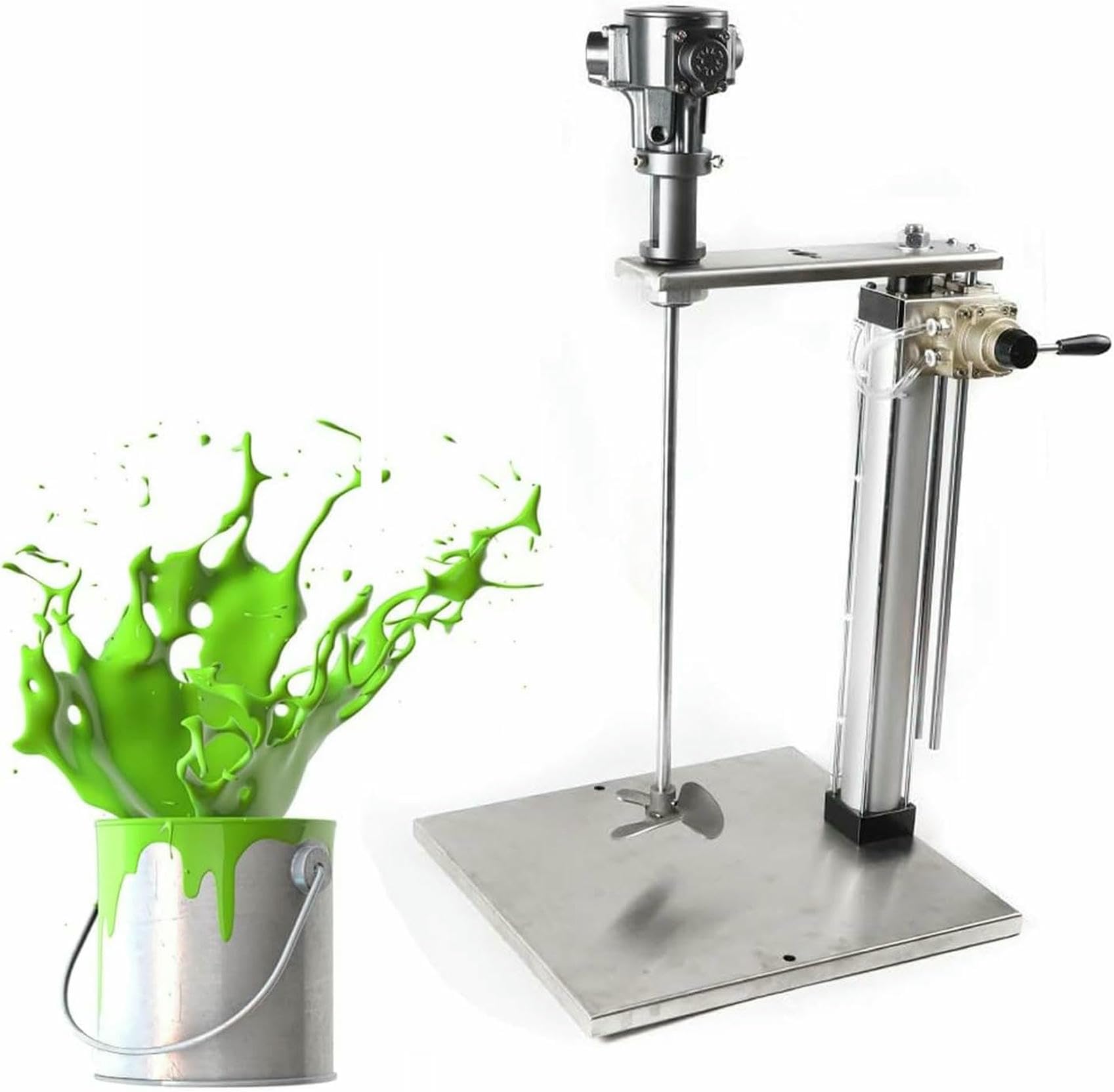Miscelatore Pneumatico per Vernice da 5 galloni, Miscelatore Automatico per liquidi, Miscelatore ad Aria in Acciaio Inossidabile da 2600 Giri/min, 1/8 CV, capacità di agitazione Fino a 60 li