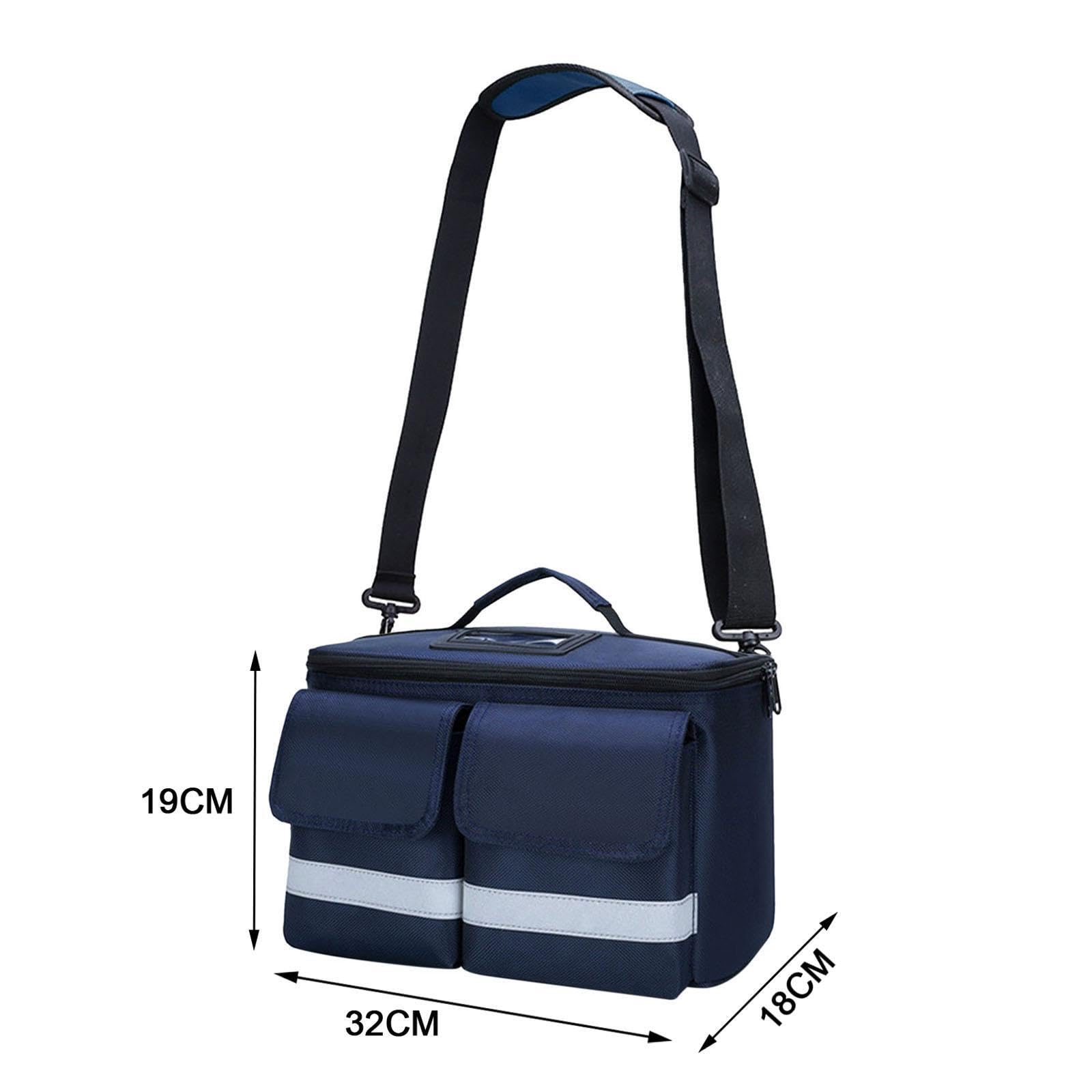 Borsa di soccorso impermeabile, borsa,blu scuro,32x19x18cm | organizer, grande capacità, per esigenze di viaggio in famiglia, Smooth Z, custodia per kit di soccorso per la famiglia,