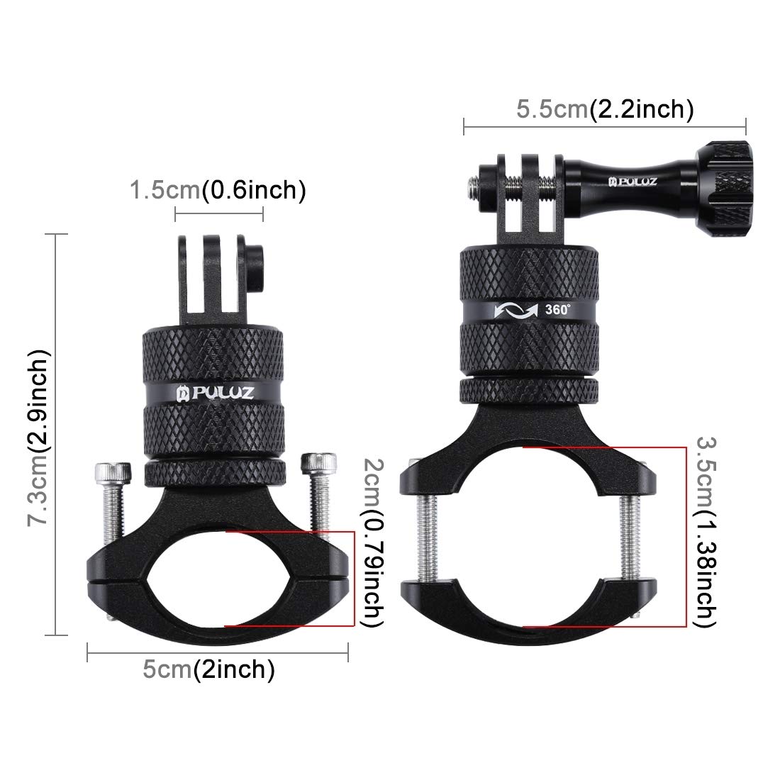 Supporto Per GoPro Da Bici: In Alluminio, Regolazione 360°! - Foto 8