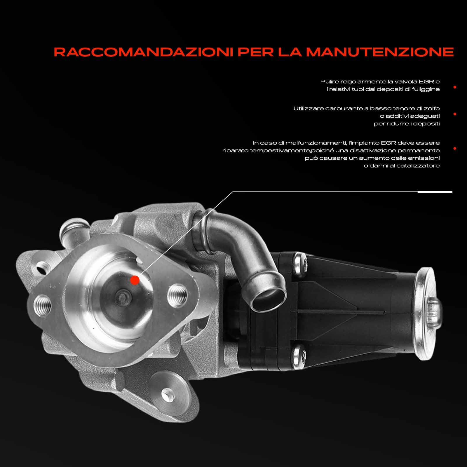 Frankberg Valvola EGR per il ricircolo dei gas di scarico modello dal 2011 | BK2Q9D475CC; Compatibile con: Autobus Transit V363 FAD FBD, Transit Box FA, Transit Custom V362 Box