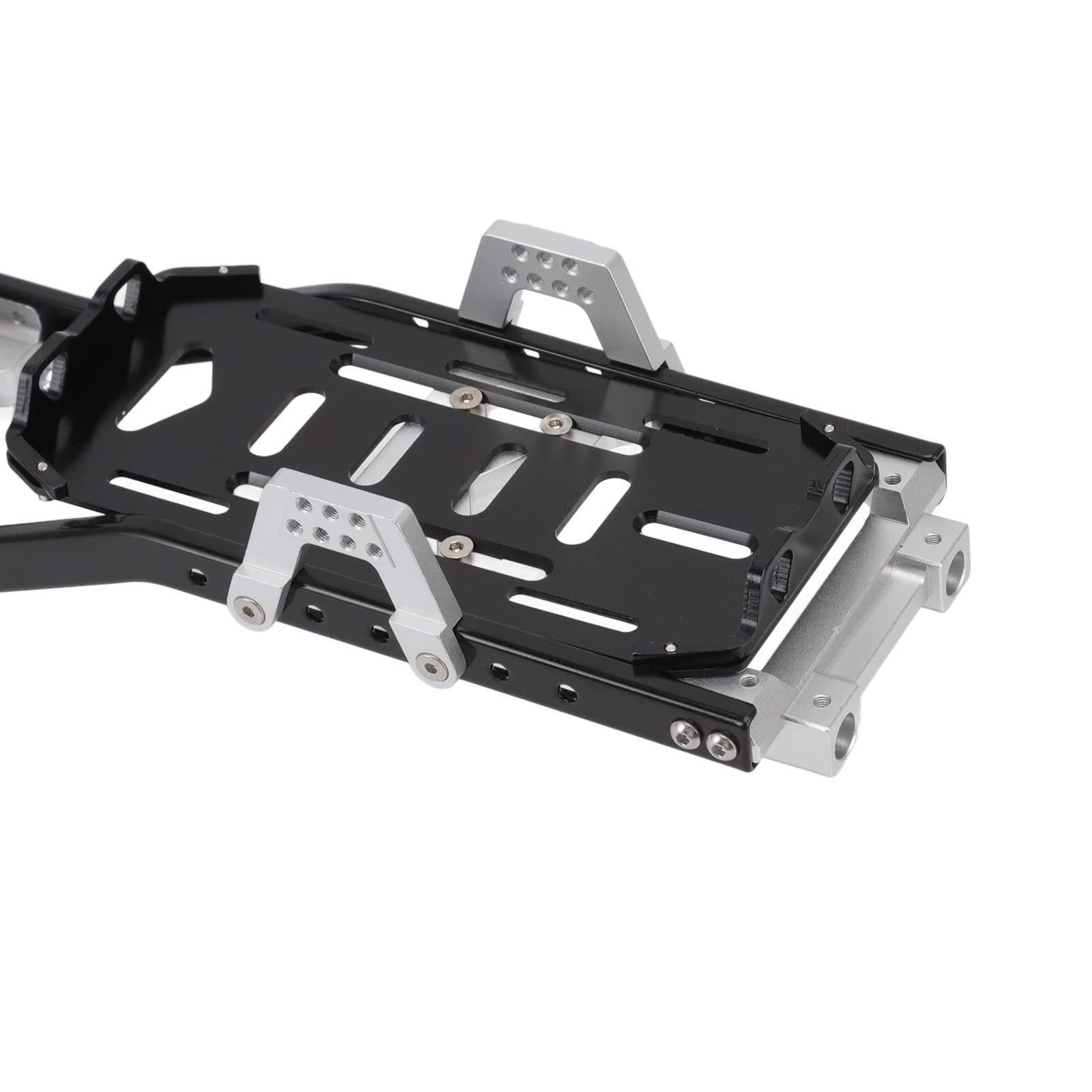 para vehículo con orugas RC 1/10, chasis de metal, modo de 2 velocidades, caja de cambios delantera, distancia entre ejes de 313 mm, para una construcción duradera (Plata)