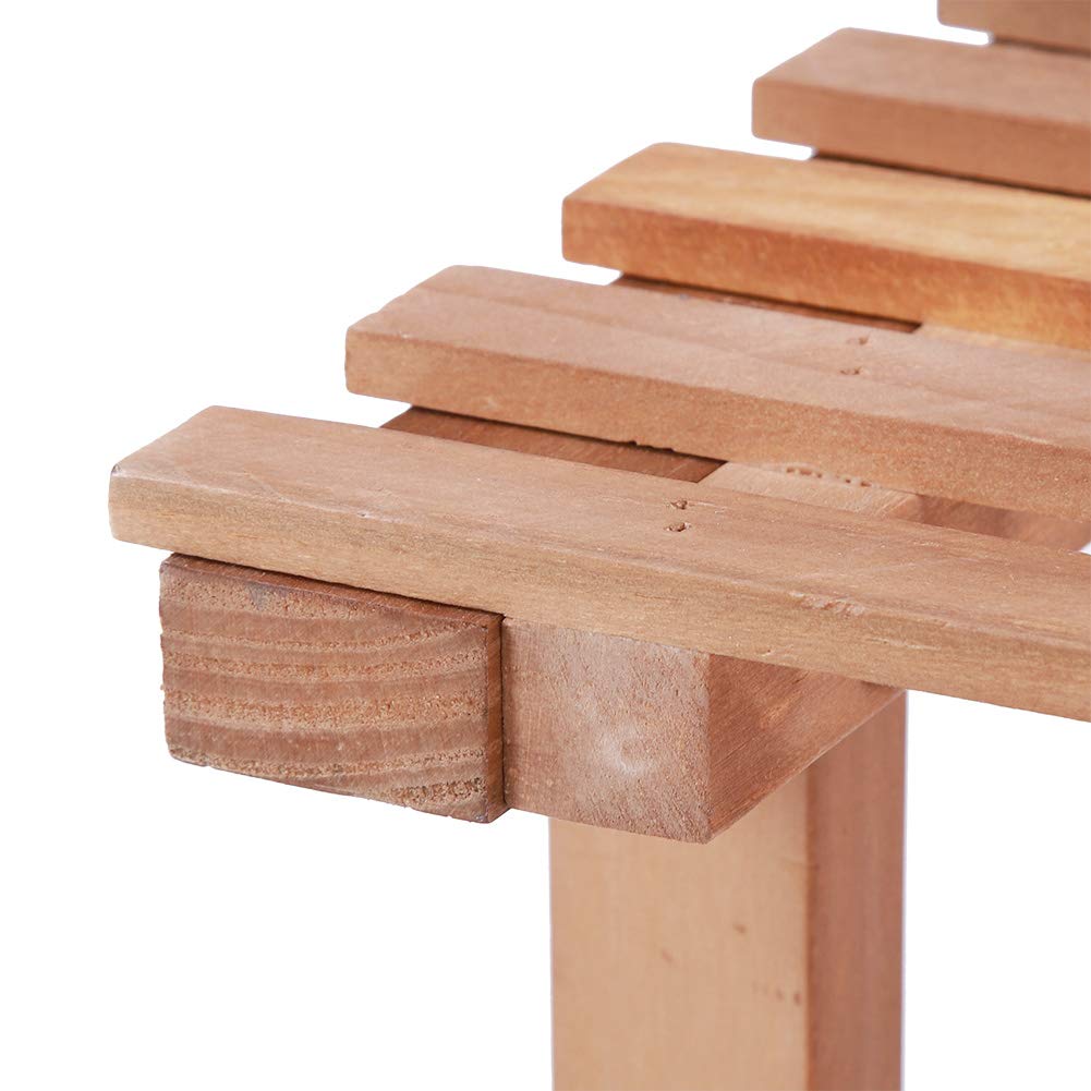 Aramox Scaffale Angolare 4 Ripiani, Legno di Pino 43.3x31.5x29.5in (Retro)