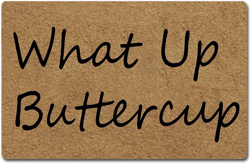 Artsbaba Door Mat What Up Buttercup Doormat Rubber NonSlip