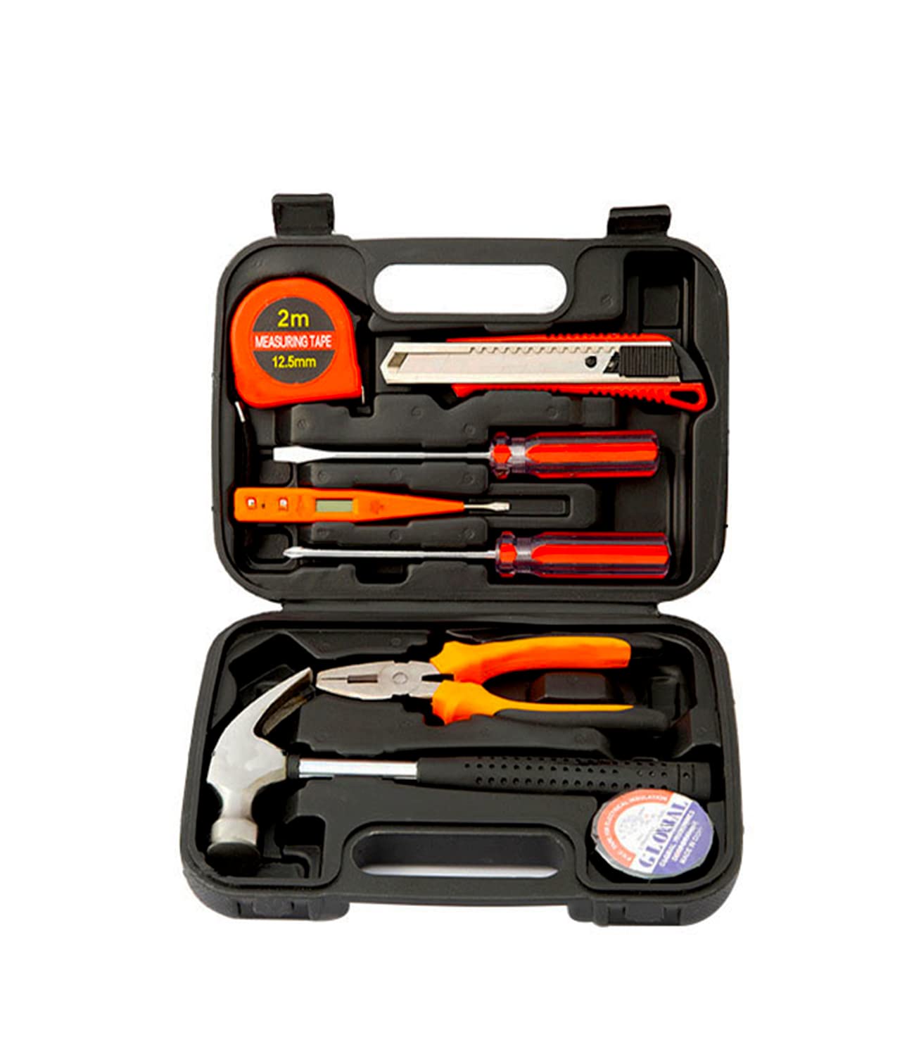 9pcs Basic Tool Kit, Home Tool Kit for Women Men Students,Tool Box with Tools Included,Small Tool Kit for DIY,Household Repair,College Dorm Essentials