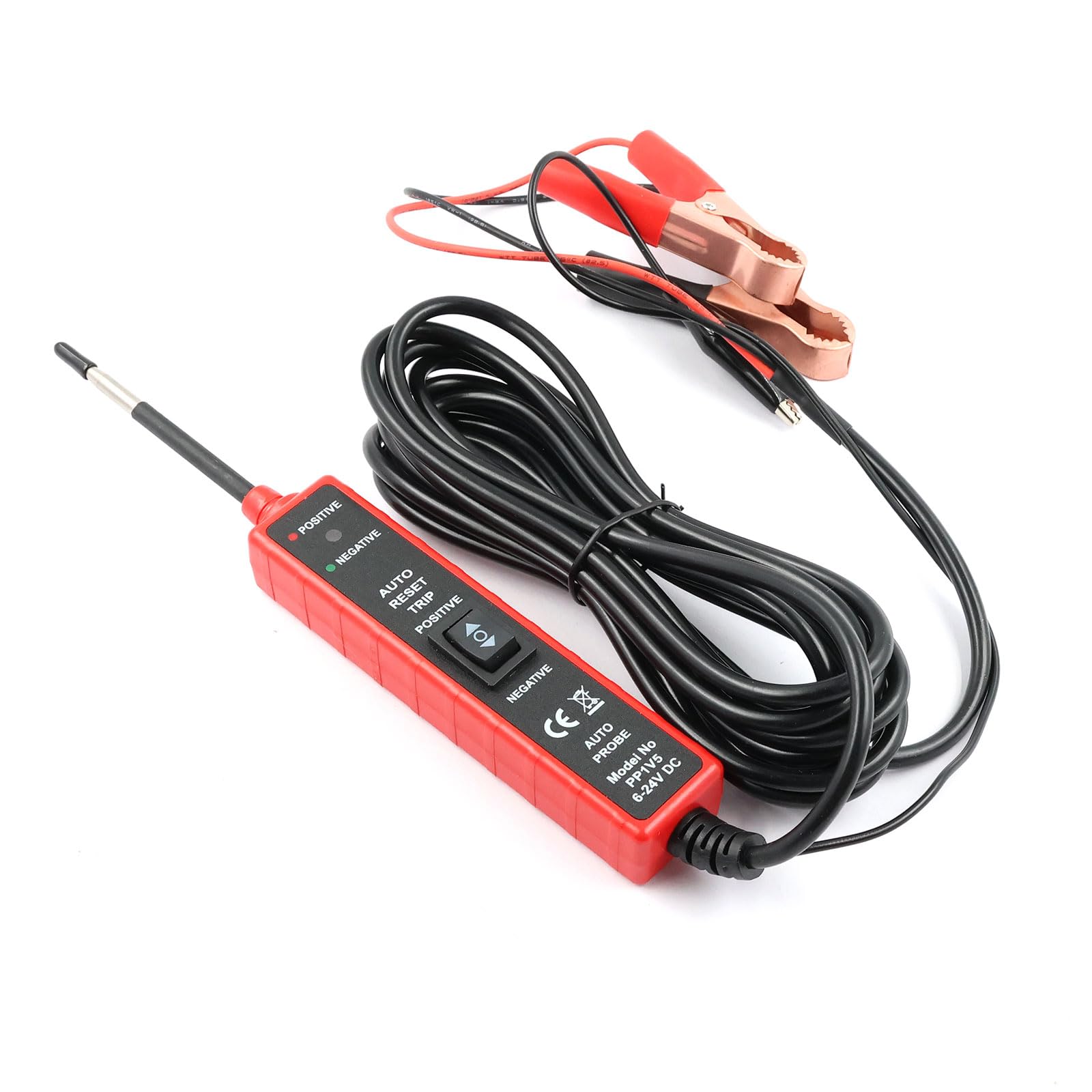 Bohaner Power Circuit Probe Automotive Electrical System Tester DC 6-24V, Car Circuit Voltage and Polarity Tester with Test Light, Short Circuit Detection and Component Activation for Cars, Motorbikes
