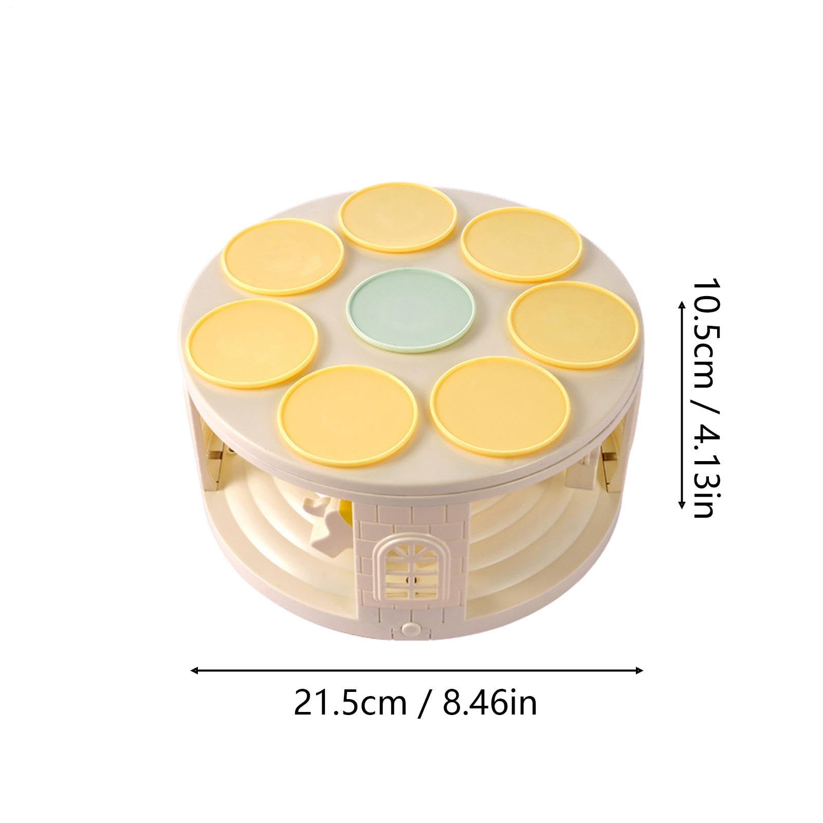 Expositor De Tartas Giratorio con Música y Luces, Bandeja de Servir con 8 | Soporte para Tartas, Suministros Fiesteros Para Alimentos, Galletas, Donuts, Dulces, Hogar, Cumpleaños, Bodas, Na