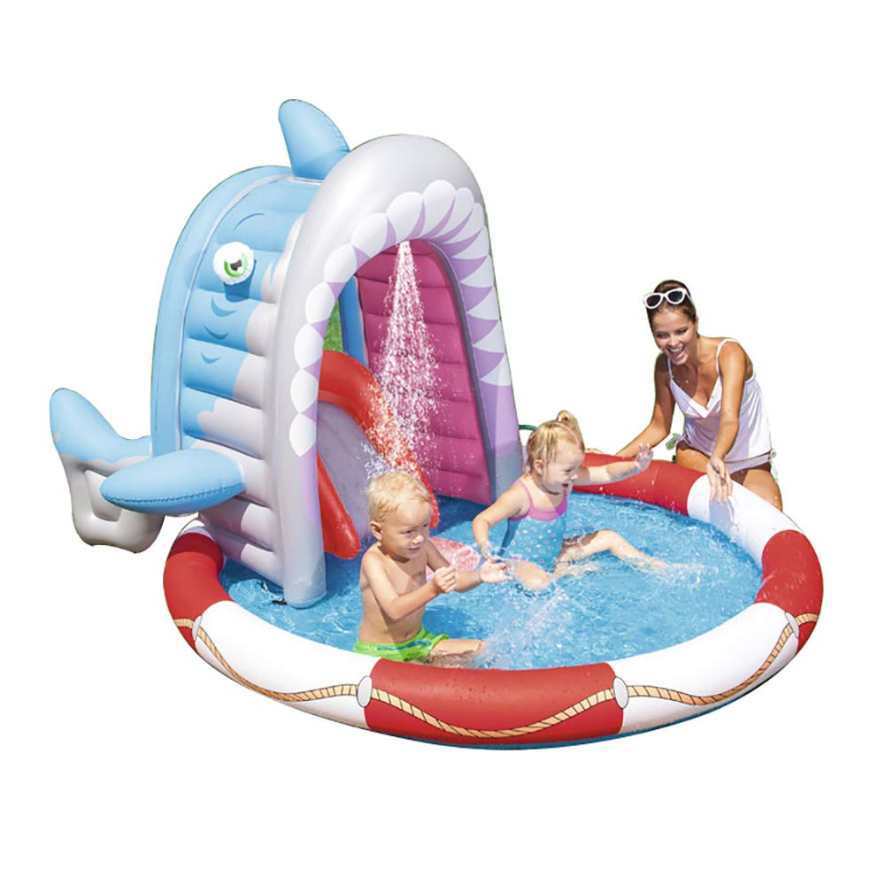 Children swimming pool, Kids Inflatable Play Center, Family Outdoor Backyard Pool Water Play Mat, Inflatable Summer Sprinkle Paddling Pool for Boys Girls (C)
