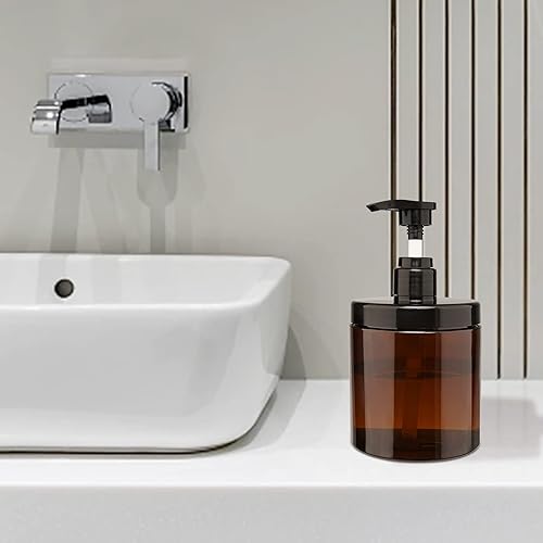 Miniatura 5 de Hethyo Dispensador de botellas dispensadoras, 3 botellas de plástico recargables de 20.3 fl oz20 onzas, botella de bomba de boca ancha, sin BPA,