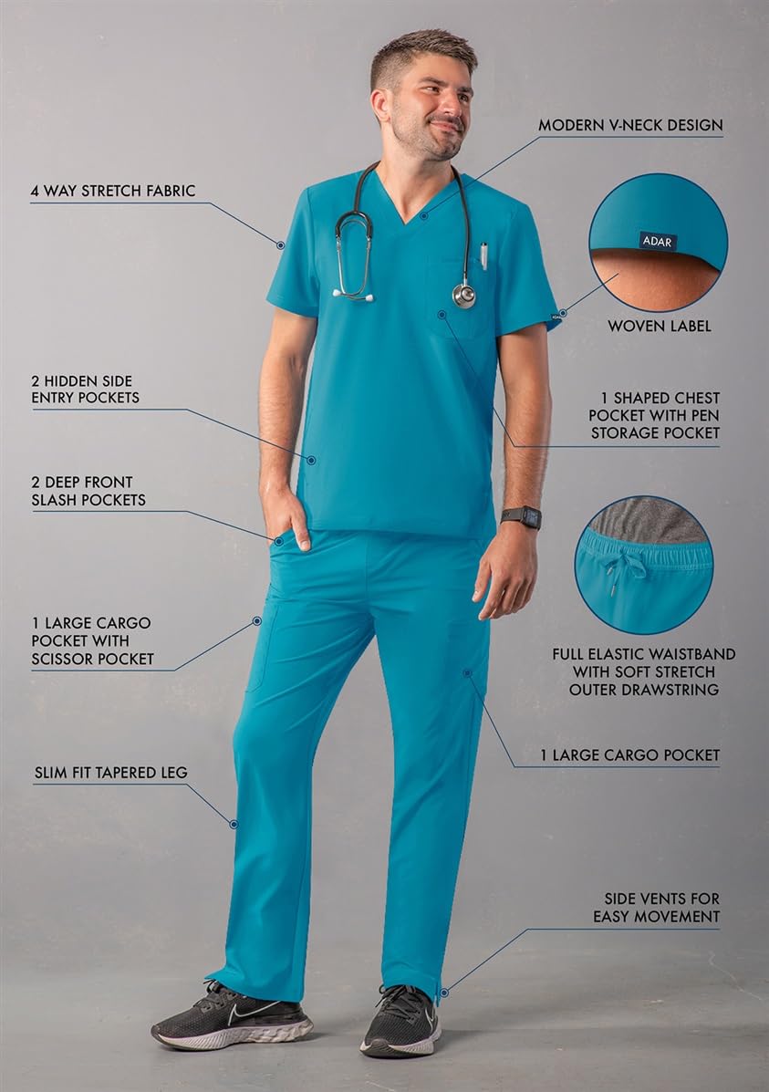 Adar Adición Go-Cadadía Fregar Conjunto Por Hombre - Elegante Fregar Top & Cargamento Fregar Pantalones