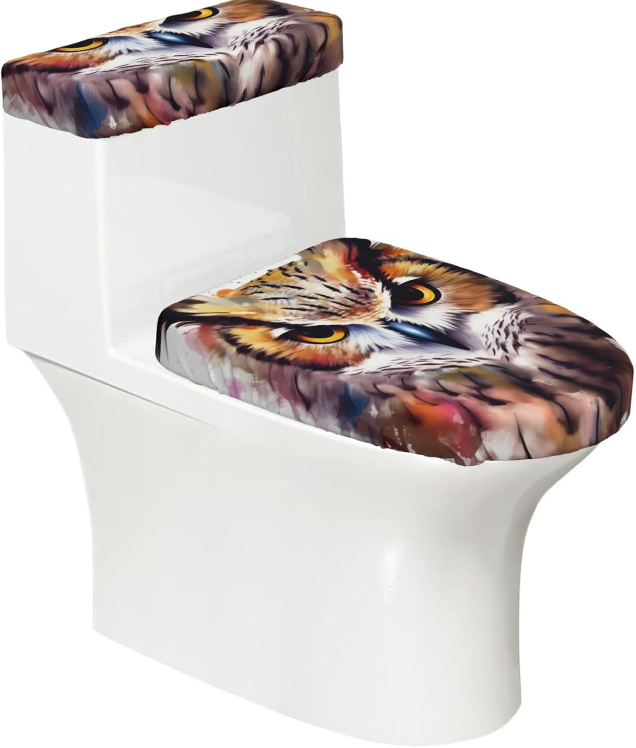 2 Pcs Toilet Lid Cover And Toilet Tank Cover Washable For Bathroom Decor