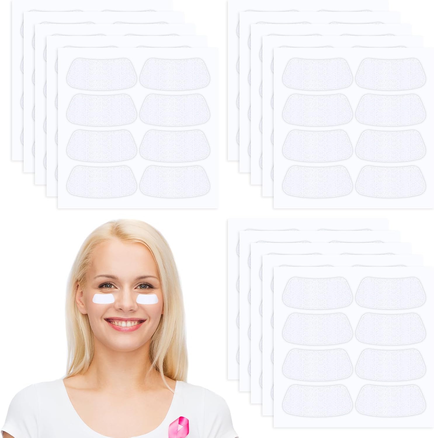 Cholemy 120 Pairs Eye Black Stickers Bulk Baseball Glitter Stickers Football Softball Party Favor Spirit Day Accessories(Glitter,White1)
