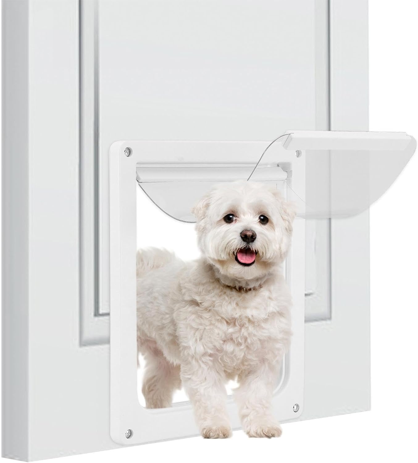 犬の入り口パネル - プレミアムアルミニウム犬用ポータル、シンプルなセットアップのペットドア | 頑丈な耐候性犬のアクセス、ロックス