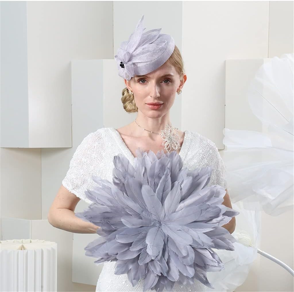 Beret Elegant Retro British Top Hats for Women Flower Banquet Wedding Bridal Cap