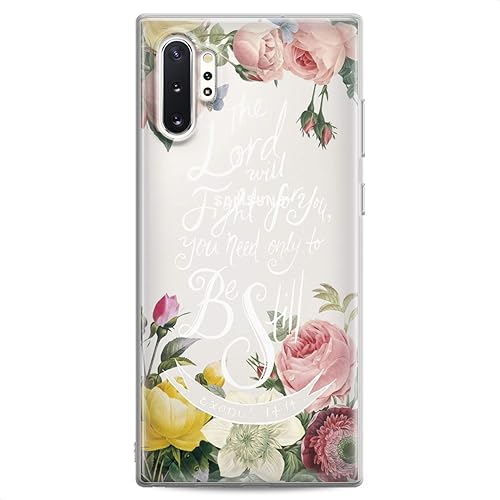 Miniatura 3 de Funda compatible con Samsung A91 A54 A52 A51 A50 A20 A11 A12 A13 A14 A03s A02s Verse Flowers Quote Soft Cute Clear Peonies Christian Print Design