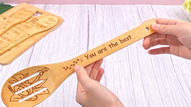 Set de tablas de cortar de bambú Bokon 4 piezas miniatura 7