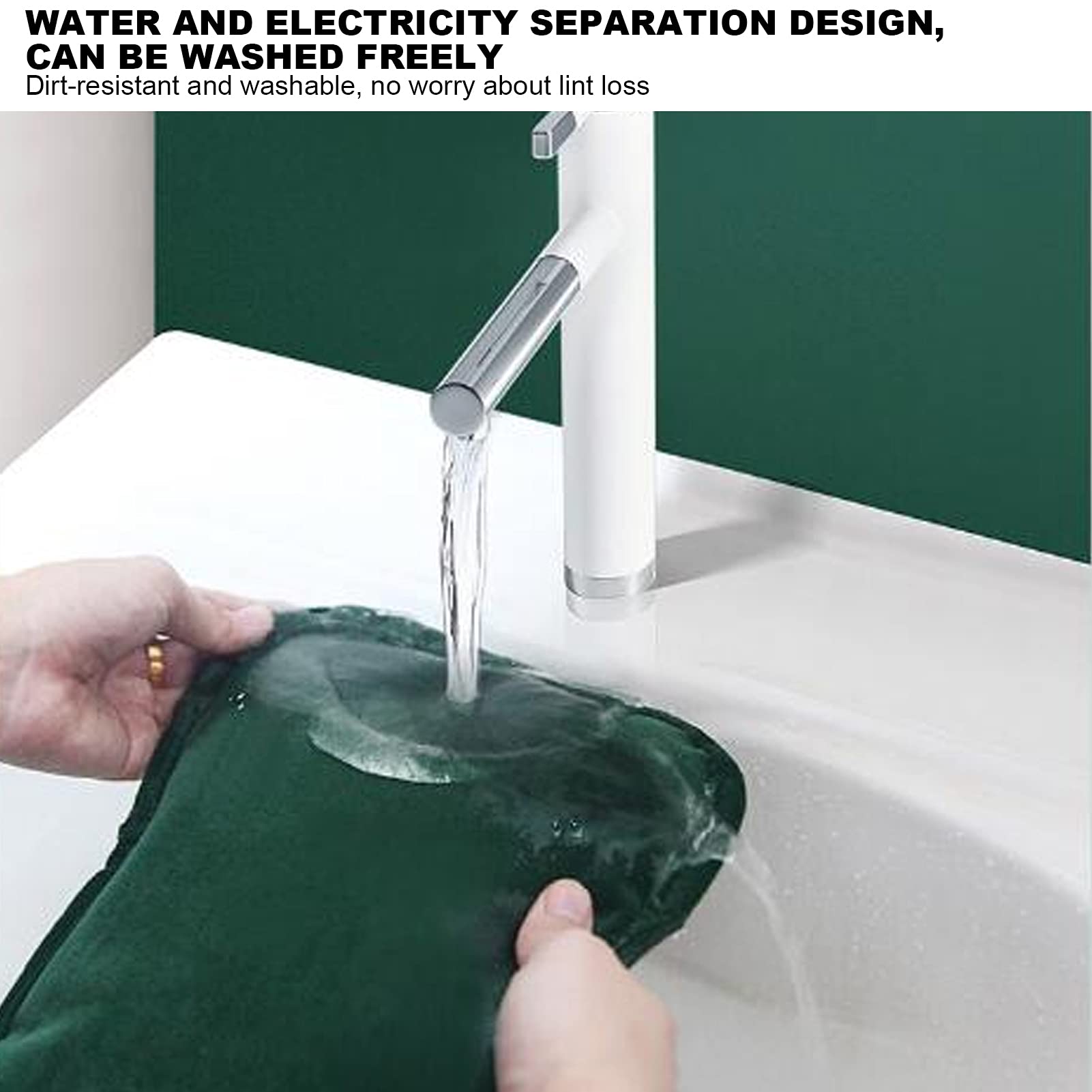 Hand Warmers Rechargeable, Reusable Electric Portable Hand Warmer Heater, Electric Heating Pillow USB Plug?in Handwarmer Pocket Pouch for Winter(Dark Green)