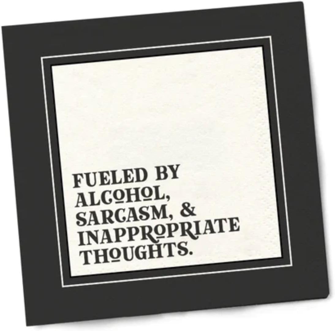 Amazon.com: Set of 80 Disposable 3-Ply Paper Sarcastic Snarky Funny ...