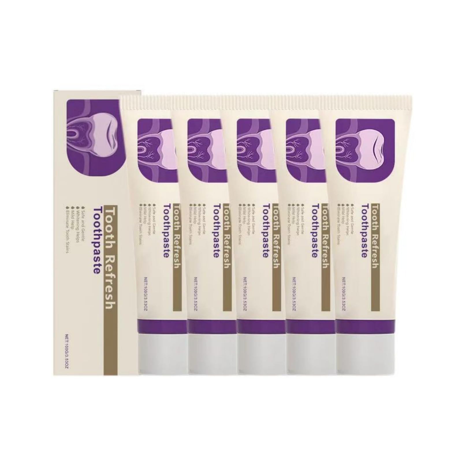 Nature Tooth Refresh Toothpaste,Natural Ingredients,for Sensitive Teeth,Fresh Breath Formula Whitening Toothpaste,Natural Ingredients,for Sensitive Teeth rimuove le macchie