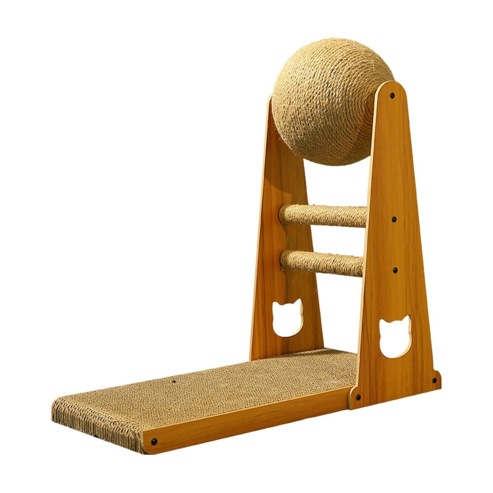 Grattoir pour chat vertical en sisal L avec balle amovible