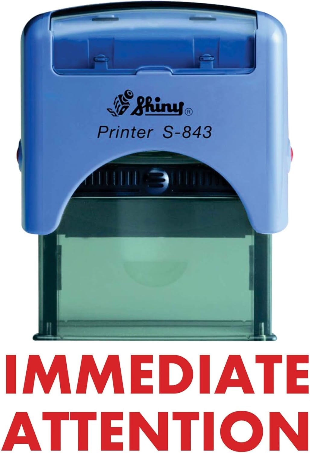 Webelkart Red Immediate Attention Self-Inking Rubber Stamp | Bold, Urgent Impressions For Priority Docs | Refillable, Clean & Fast Use | Ideal For Billing, Legal, Shipping & Workflow Alerts