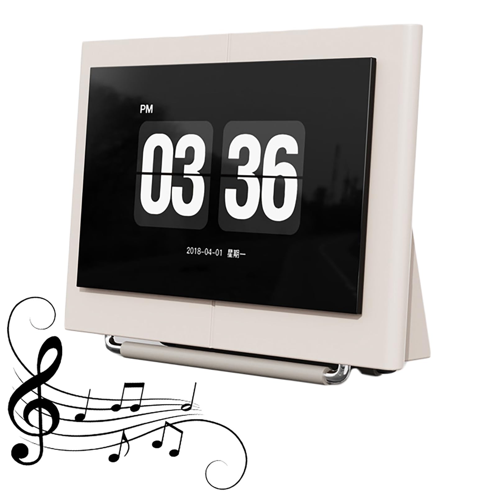 Altoparlante Bluetooth con display con testo fluttuante, audio HIFI, 14 sfondi dinamici, 8 effetti fluttuanti, Bluetooth 5.3, ideale per camera da letto o scrivania
