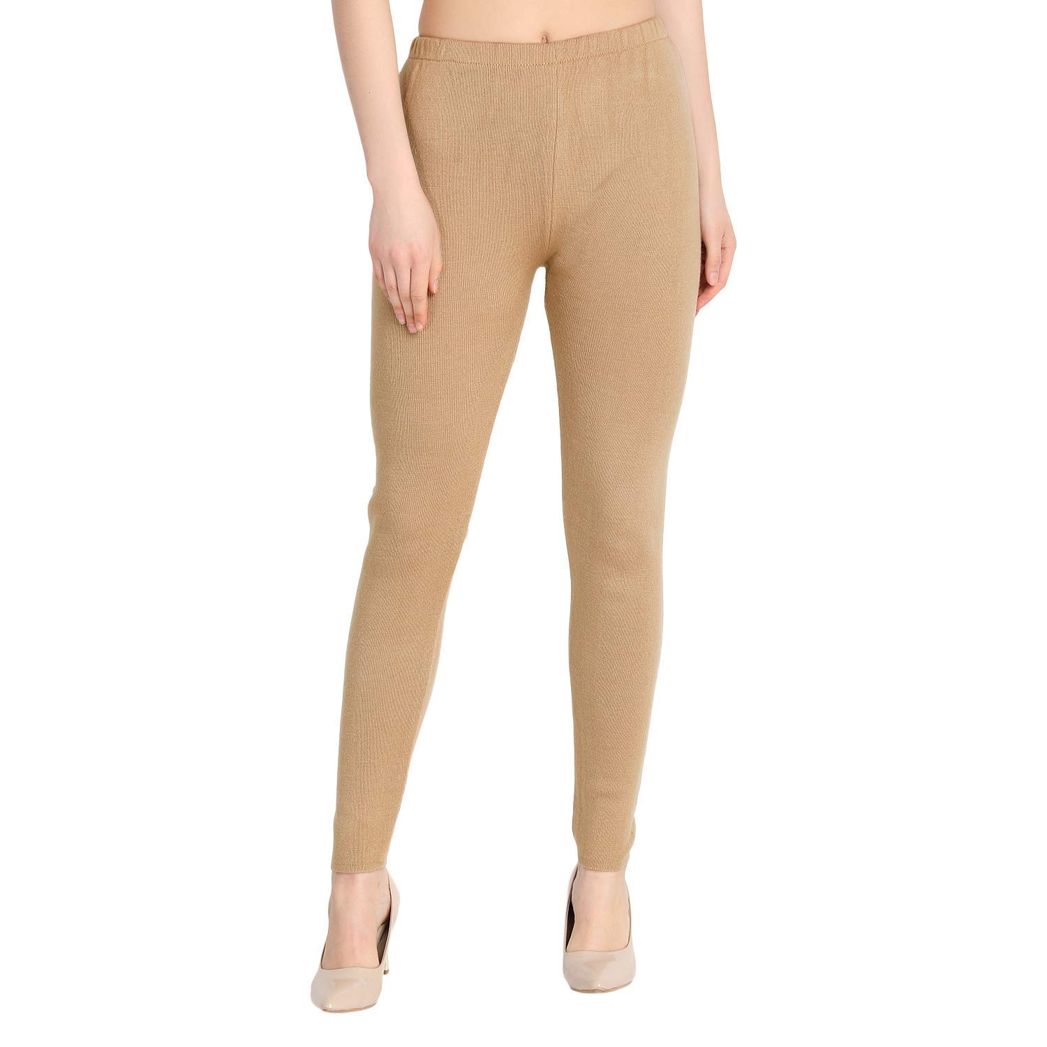 irises Women's Woollen Leggings Free Size (28 Till 32) (Beige)-picture-26