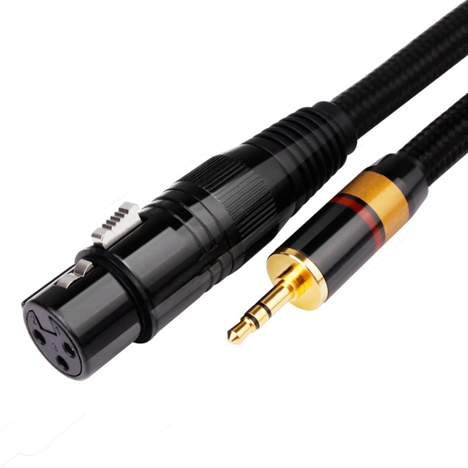 Cavo audio HiFi for microfono da 3,5 mm for telefono, amplificatore, mixer, console di missaggio, jack femmina, cavo AUX for(1 Meters)