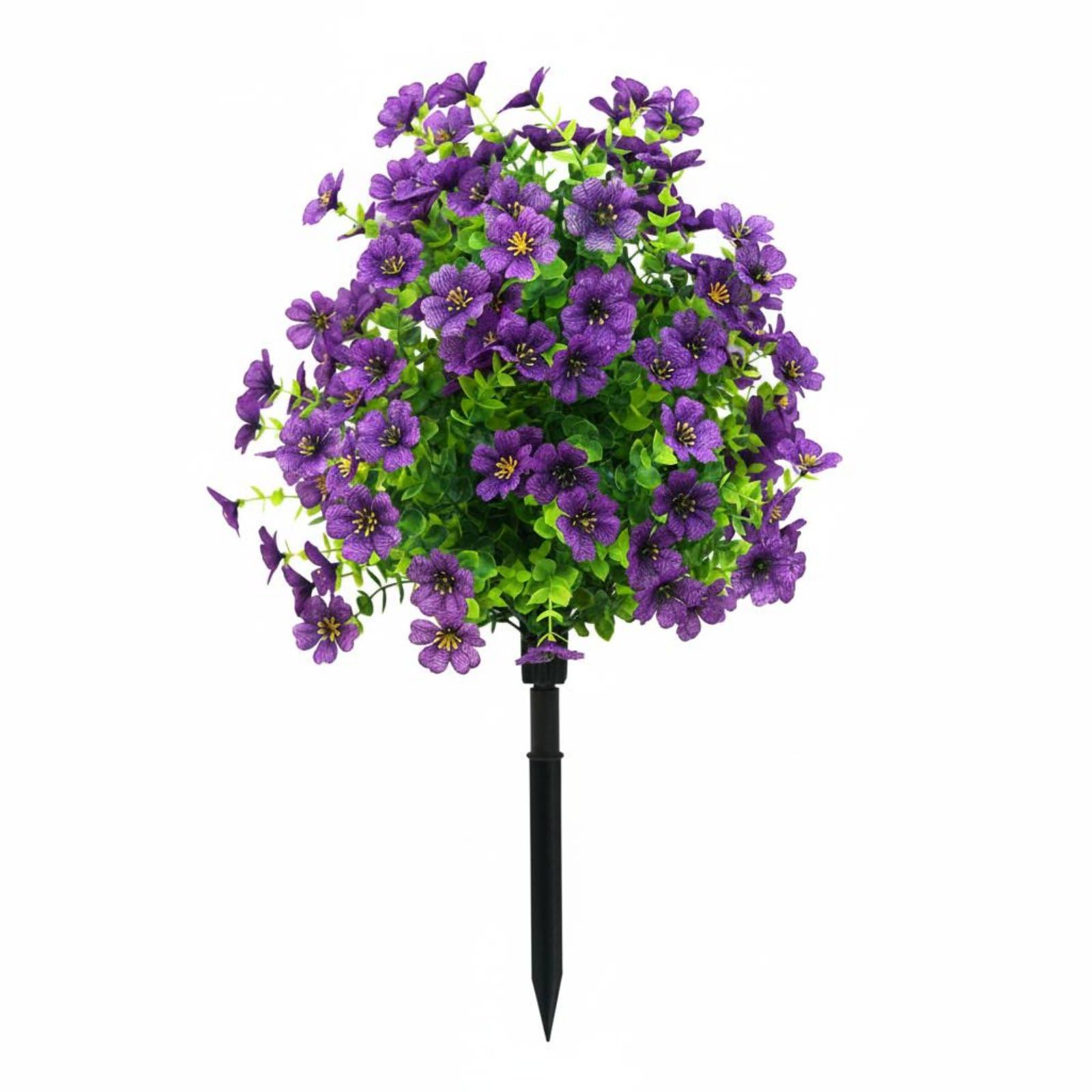 Flores Falsas Bajo Mantenimiento Estaca de Jardín Ramo Exterior