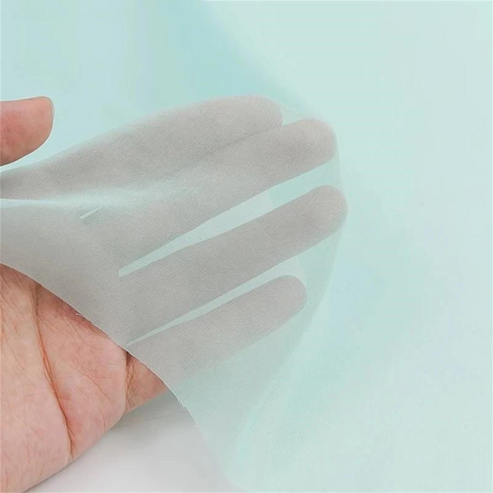 Tessuto Chiffon di Poliestere a Maglia Morbida e densa, Larghezza 150 cm, Materiale Leggero for Cucire Abiti da Sposa(11,300x150cm)