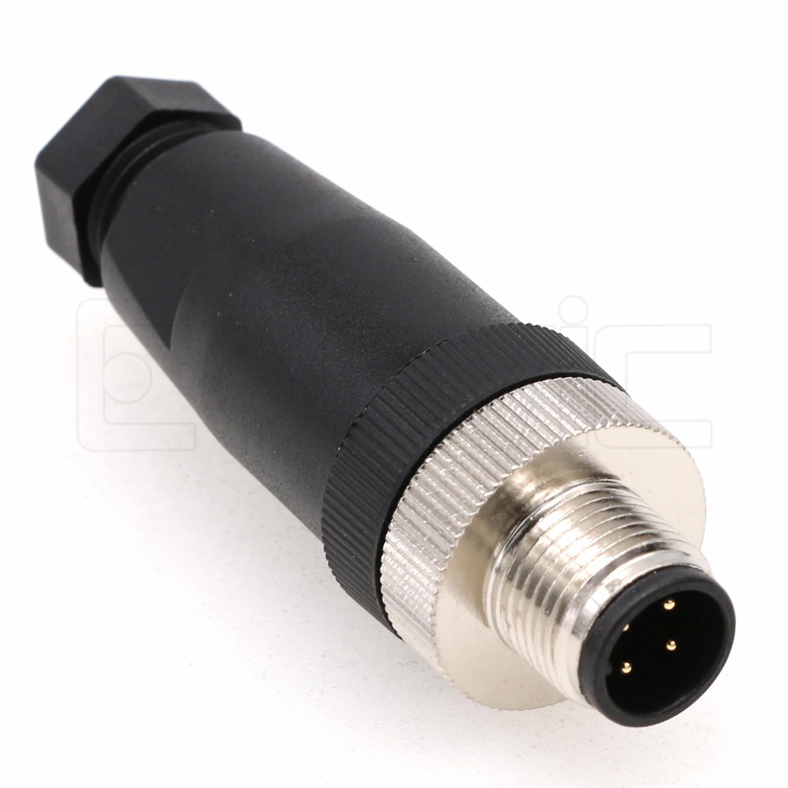 M12 A Code 4 Pin Male Circular Aviation Plug Industrial Sensor Connector Waterproof Straight 12mm Connector Plug Cable Adapter