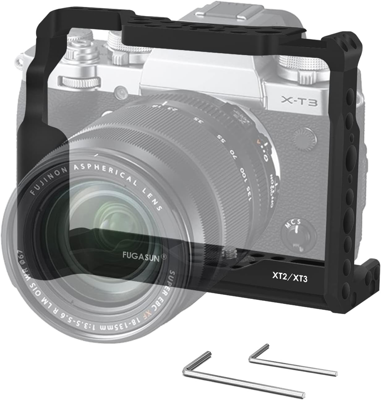 XT2 XT3 Camera Cage, Premium Closed Security XT2 XT3 Camera Cage for Fuji X-T2 X-T3 Camera