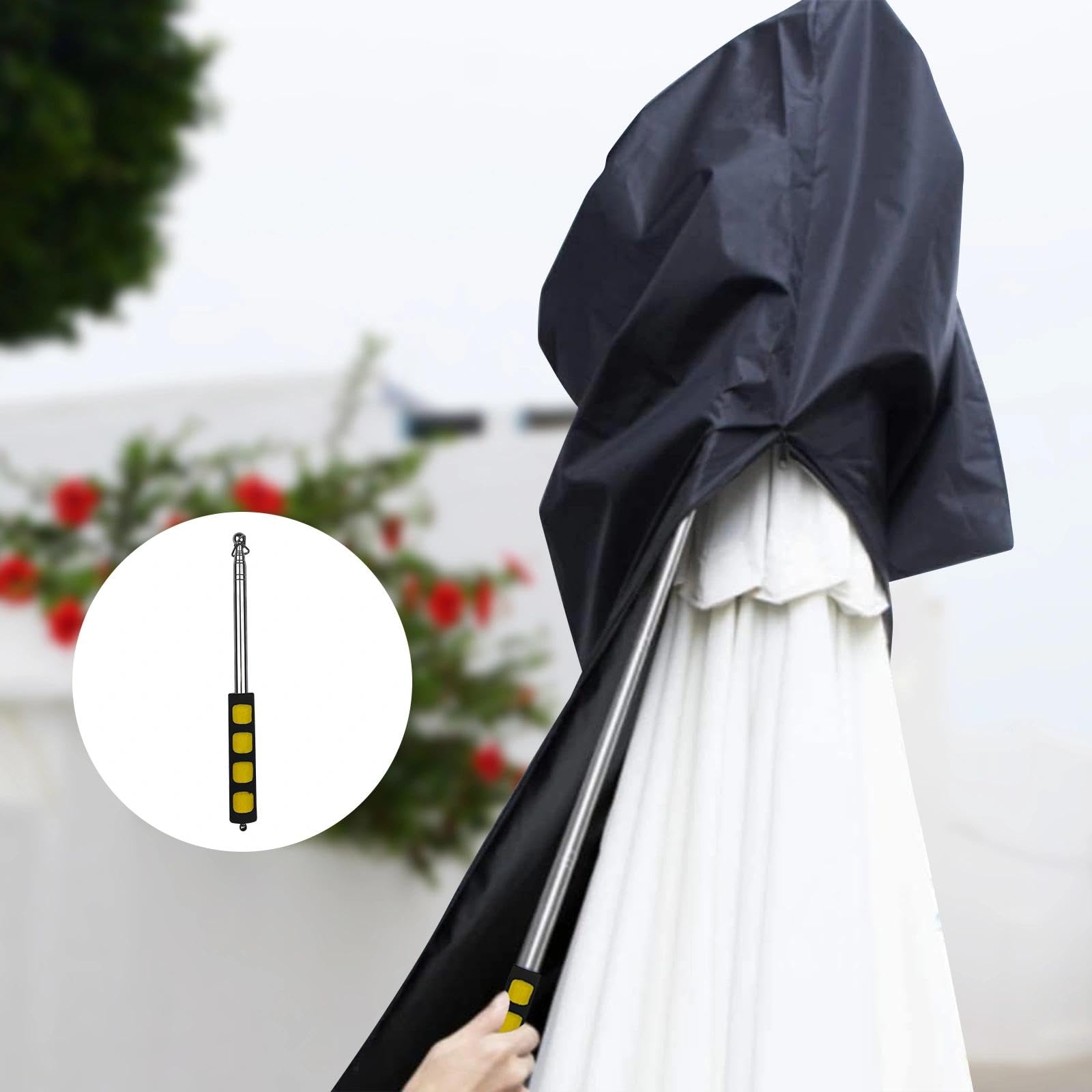 Housse Parasol Déporté Imperméable Tissu Oxford Protection UV Bache Exterieur Jardin