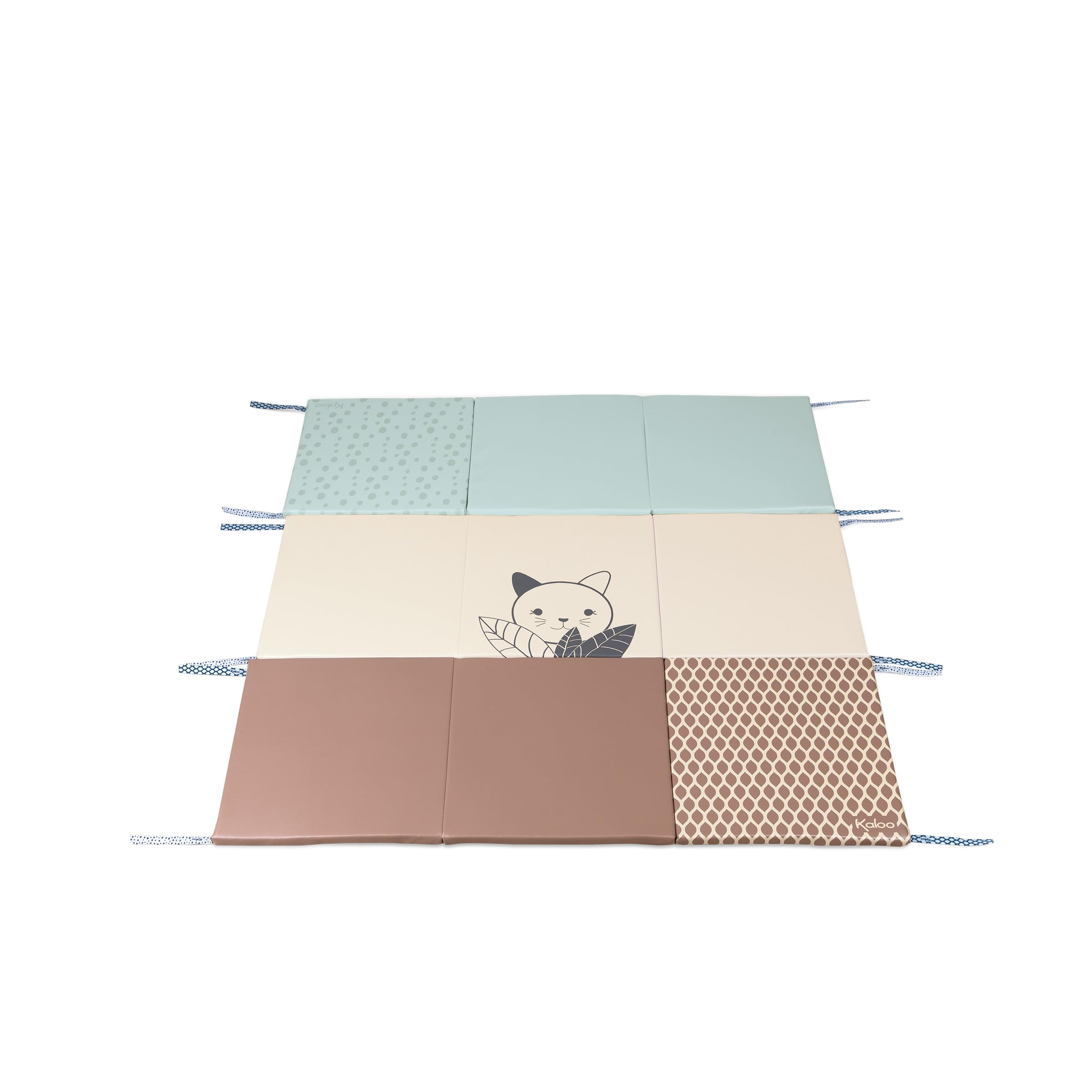 KALOO - Stimuli - Tappetino Evolutivo e Sensoriale - Giocattolo Multisensoriale per Neonati - 90 cm x 90 cm - 3 Pannelli Removibili - Archi Removibili - Lavabile - dalla Nascita, K971606