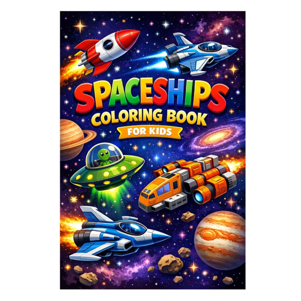 Cosmic Spaceships: A Coloring Adventure