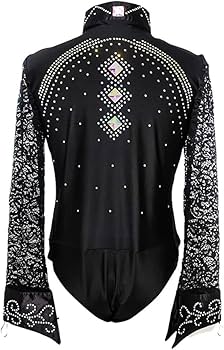 Amazon.co.jp: 男性社交ダンス衣装 競技用 長袖 レース柄 股下