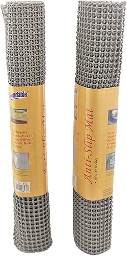 Miniatura 5 de Paquete de 2 repisas antideslizantes multiusos y alfombrillas antideslizantes de 18 x 47 pulgadas, recortadas para ajustar, ideal como revestimiento