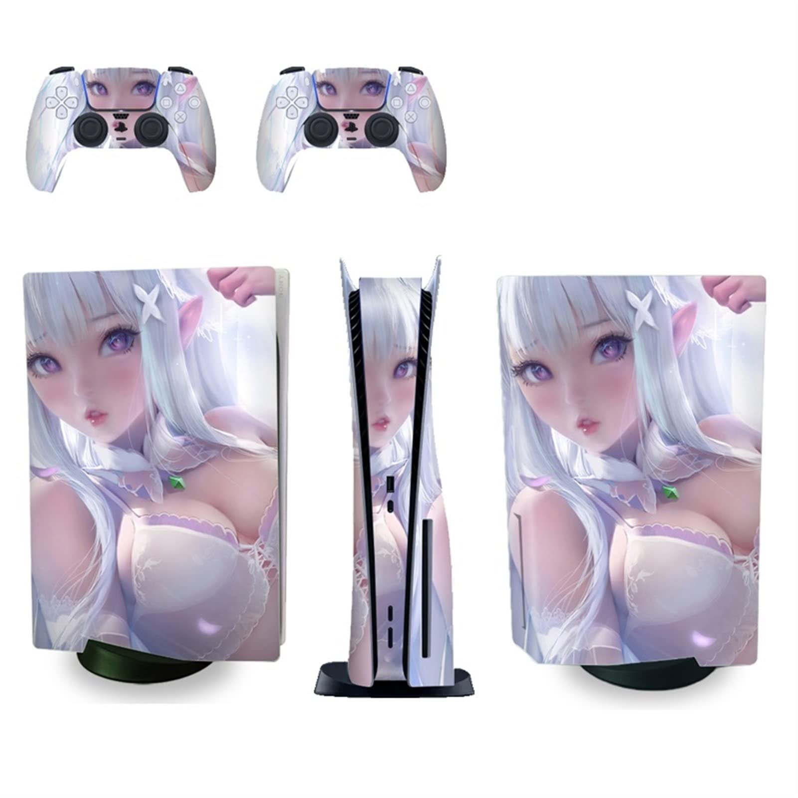 pour PS5 Skin Disc Edition Anime Console Et Contrôleur Vinyl Cover Skins Wraps pour PS 5 Disc Version 83992 sans Bulle