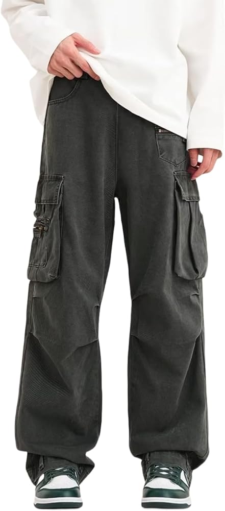 カーゴパンツ メンズ ゆったり パンツ ロング丈 カーゴ ロングパンツ カジュアルパンツ カジュアル リラックス ズボン ボトムス 無地 おしゃれ 快適 カーゴパンツ メンズ ロング丈 ズボン ロングパンツ ウエストゴム