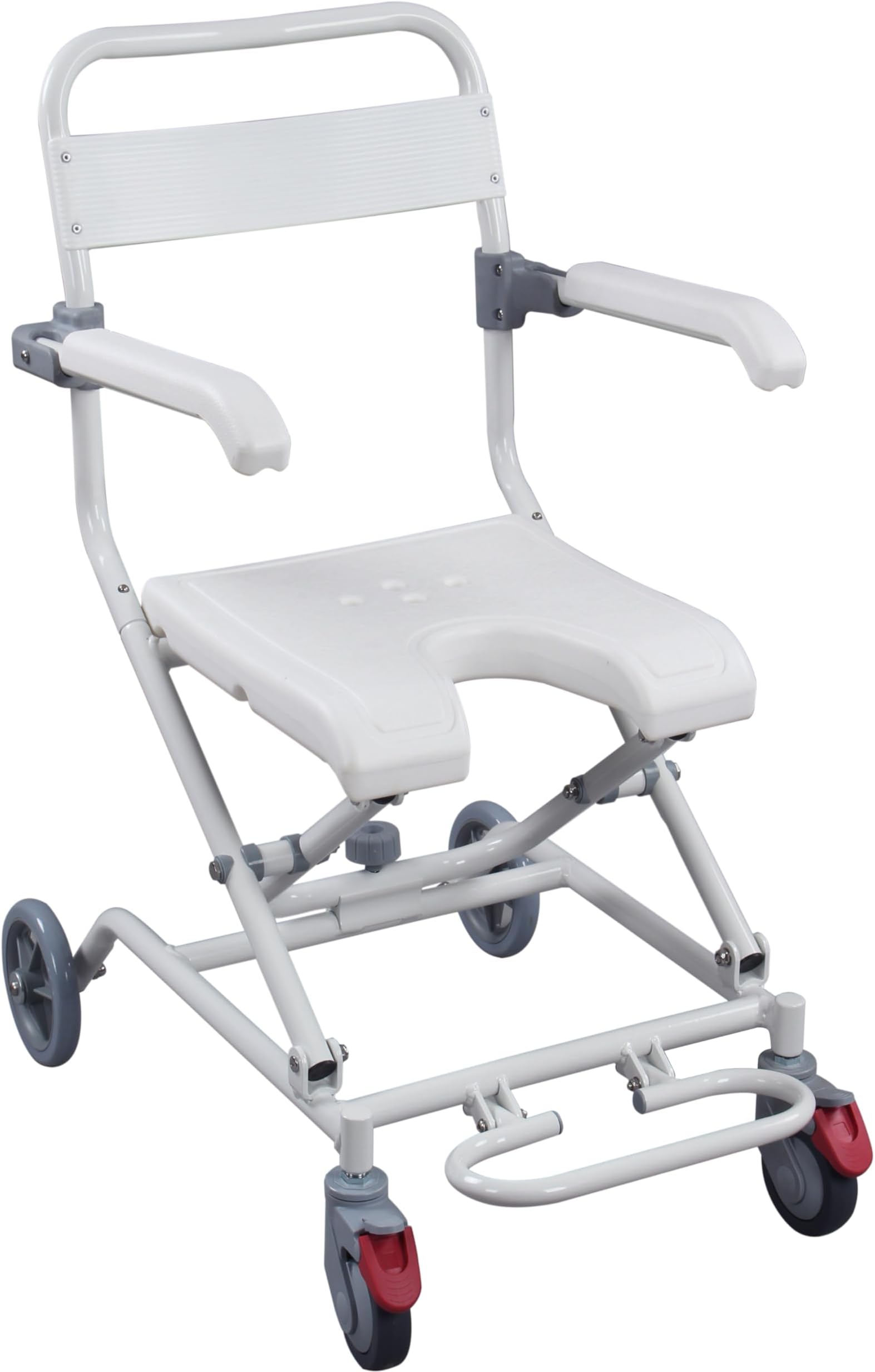 Amazon.com: AOI Shower Chair with Wheels, Shower Wheelchair, Rolling ...