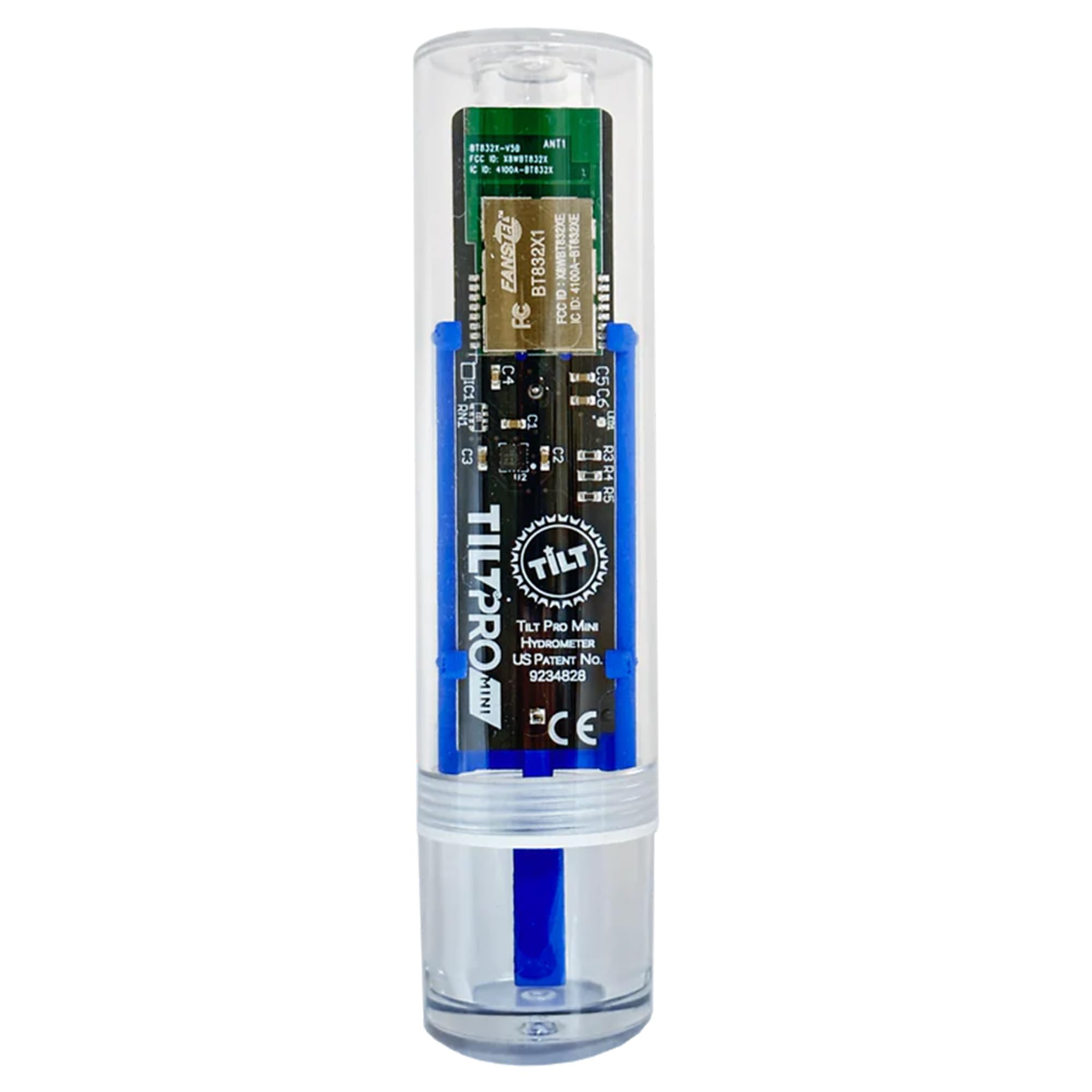 Tilt Pro Mini hidrómetro inalámbrico y termómetro azul: tecnología patentada para cerveceros profesionales con alta precisión para cerveza, vino, sidra, hidromiel y más