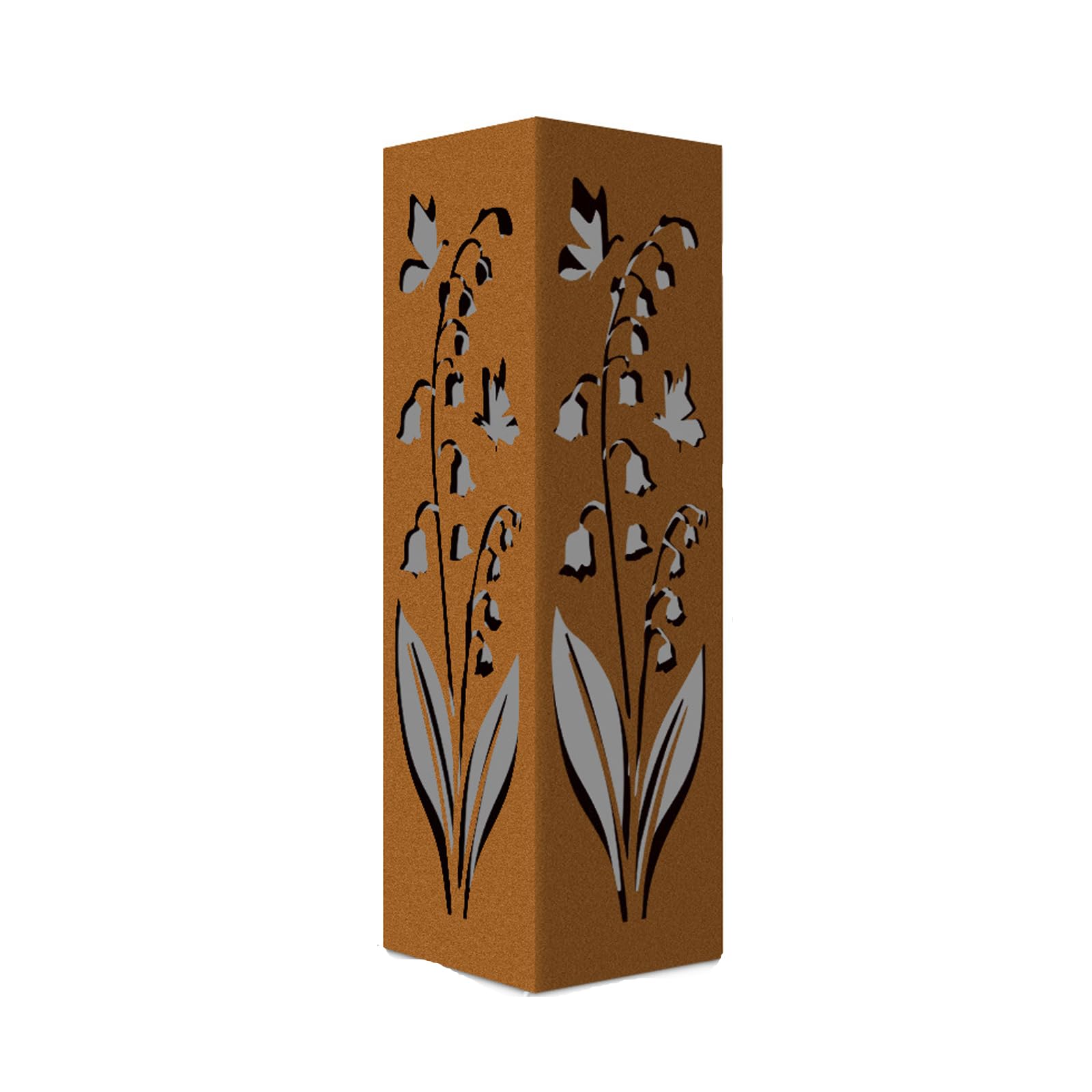 Msioytog Rusty Iron Garden Column Decoration Furniture Artistic Hollows Sculpture for Outdoor Yard and Patios Mushroom Garden Column for Courtyards Decoration with Weather