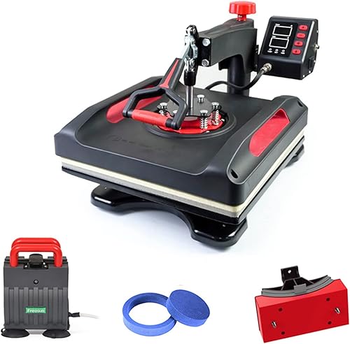 Máquina de prensa de calor 5 en 1 de 15 x 15 pulgadas, máquina digital de prensado de camisetas de 360, impresora multifunción de sublimación de