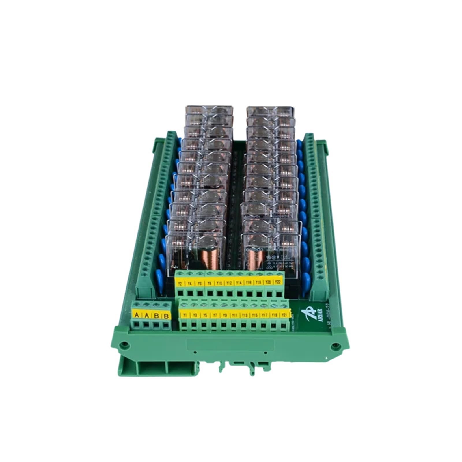 22-kanałowy moduł przekaźnika interfejsu 1 SPDT do montażu na szynie DIN G2R-1-E 12V 24V 16A DC/AC, 1 szt. (INPUT 12VDC)