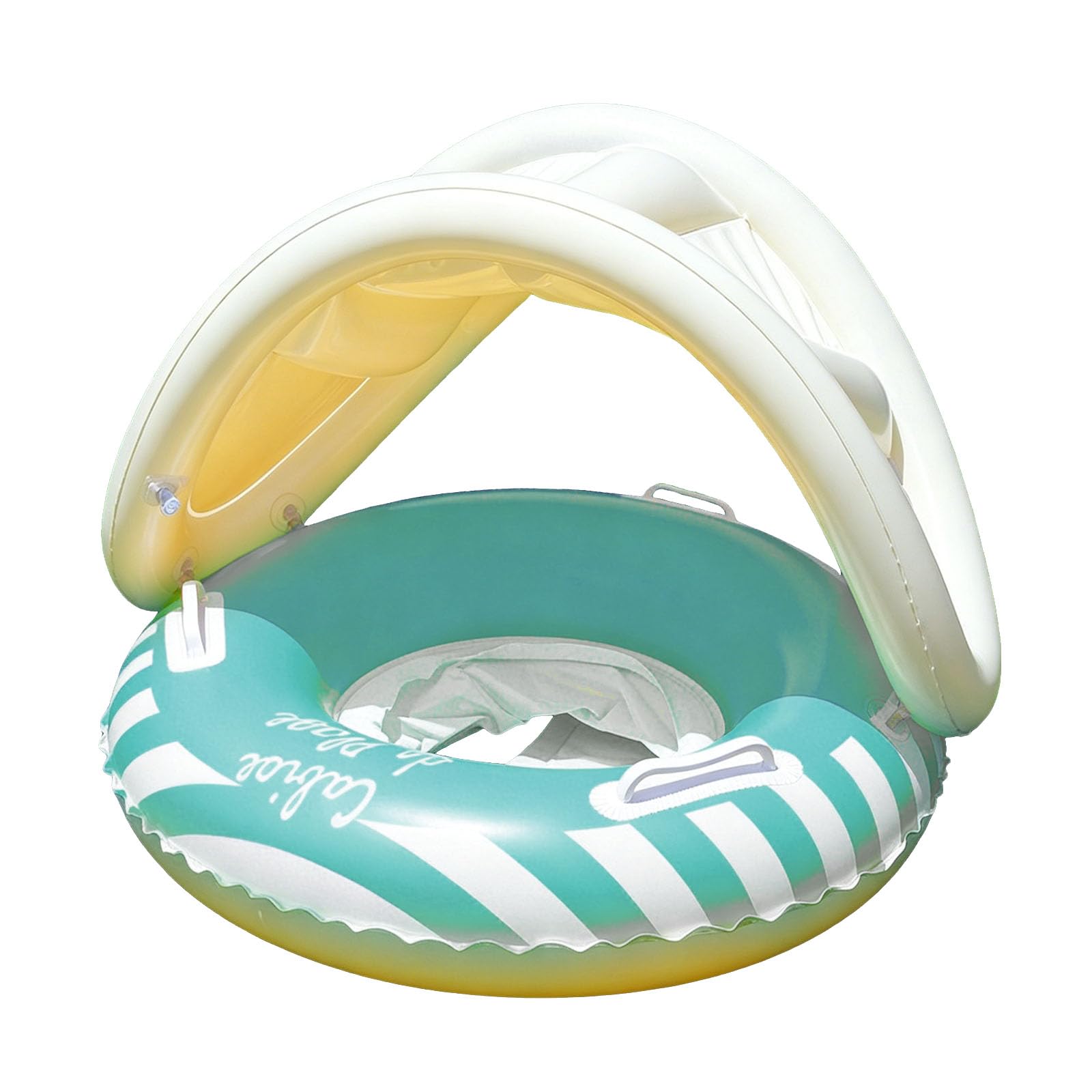 Baby Pool Float With Canopy, Adjustable Kids Floating Rings