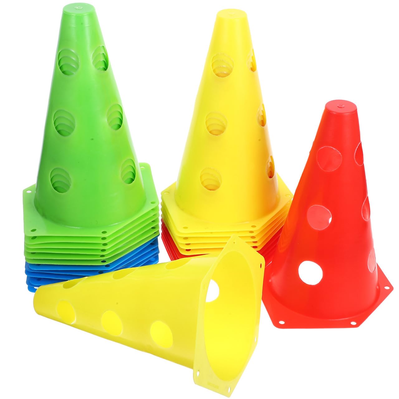 Conetti Calcio Allenamento 24 Pezzi in PE per Training Sportivo | Marker per Percorsi, Tennis Training e Preparazione Calcio, Set da 24 Struttura Leggera