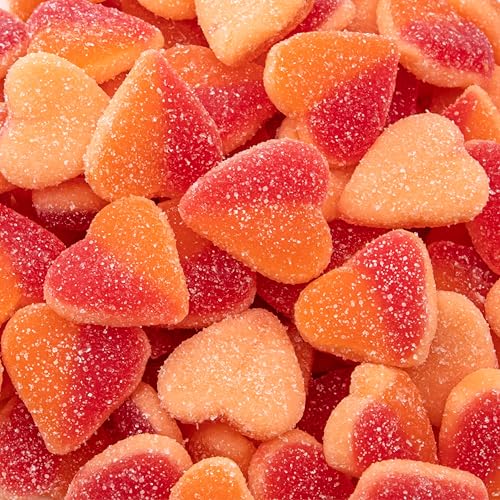 Peach Hearts Gummy Candy | 1-Pound Bag | Sweet and...