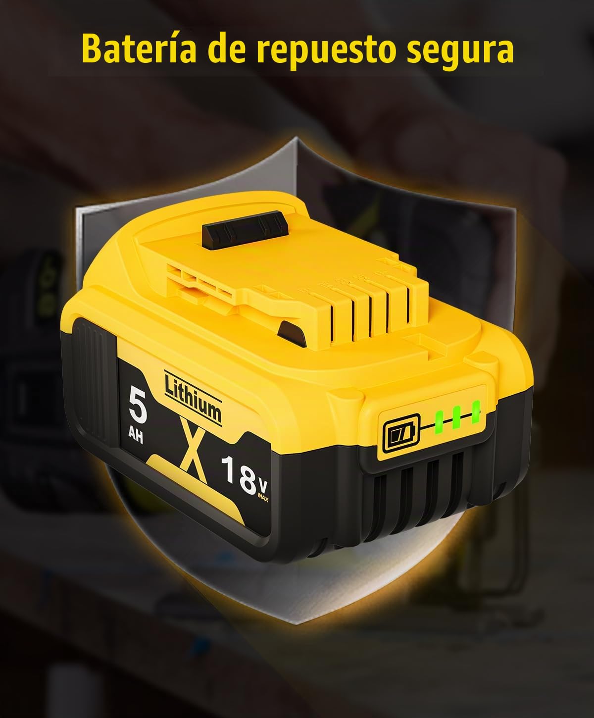 2 baterías de repuesto para baterías y cargadores de 5000 mAh DCB200 DCB182 DCB200 DCB184 DCB101 DCB107 DCB112 DCB105 DCB115 DCB203